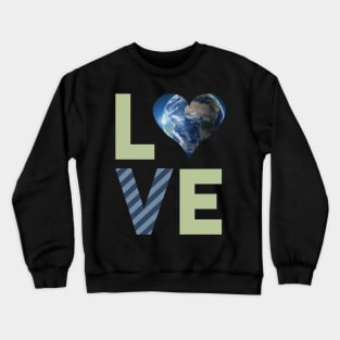 Vintage Love Earth Day retro love the Earth Day Crewneck Sweatshirt